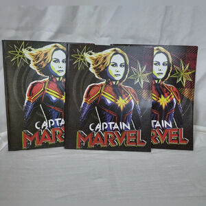 Marvel 3pcs. Captain Marvel 3 Prong 2‎ Pocket Poly Folders